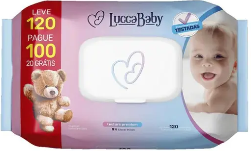TOALHA UMEDECIDA LUCCA BABY LV 120 PG 100